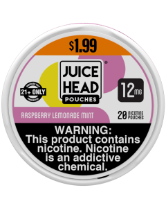 Juice Head Pouches Raspberry Lemonade Mint 12MG $1.99 Can