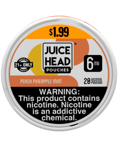 Juice Head Pouches Peach Pineapple Mint 6MG $1.99 Can