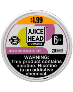 Juice Head Pouches Raspberry Lemonade Mint 6MG $1.99 Can