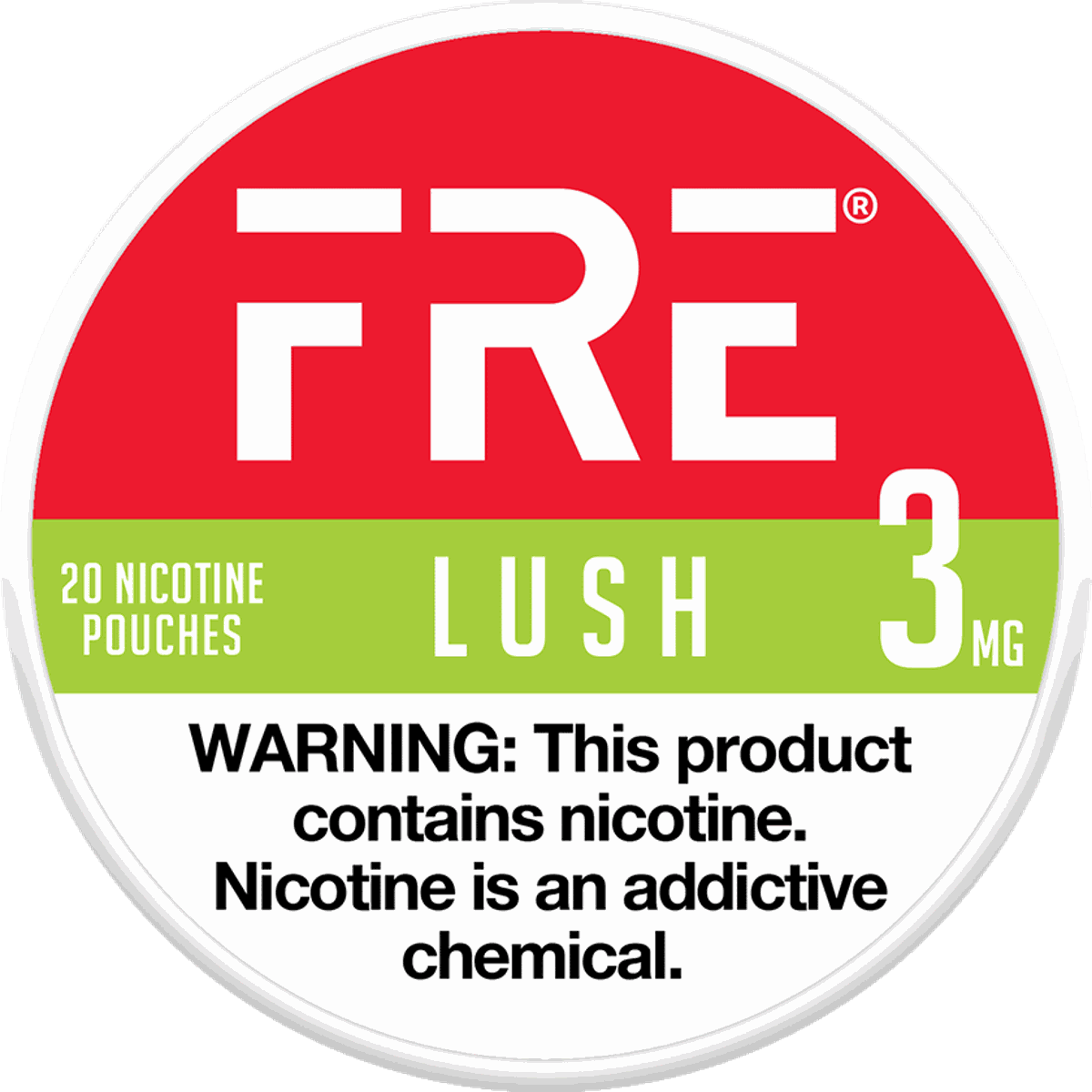 1 lush bar 12 packs of cigarettes FRE Lush Nicotine Pouches, 12mg