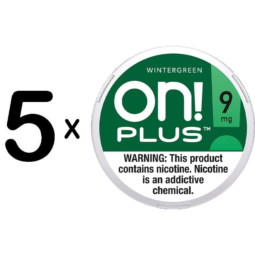 On! Plus Wintergreen 9mg 5for$5