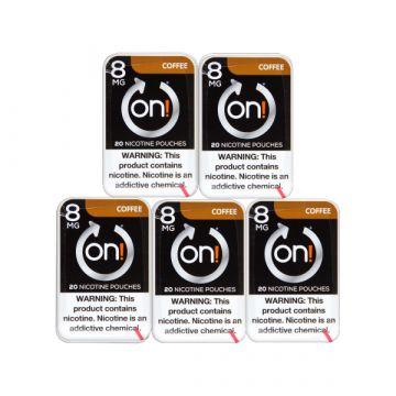 On! Coffee 5for$5 8mg Nicotine Pouches