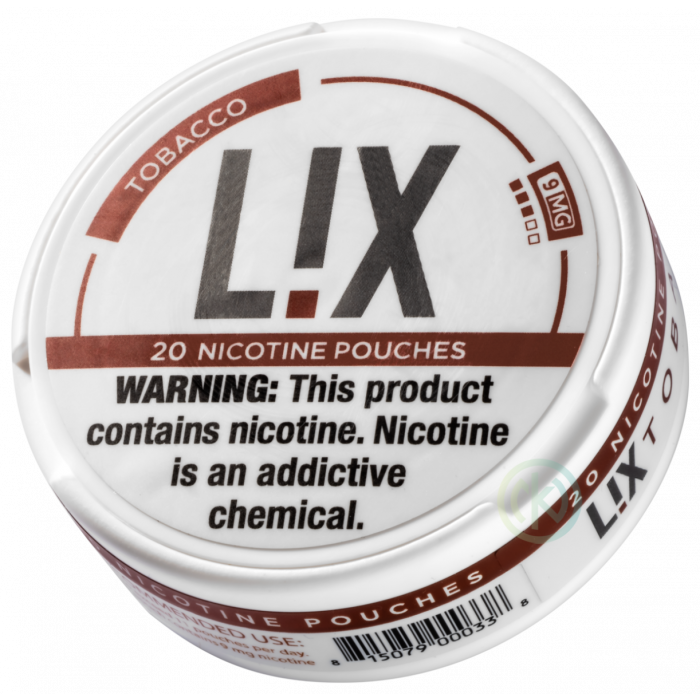 L!X Nicotine Pouches - Tobacco 9MG