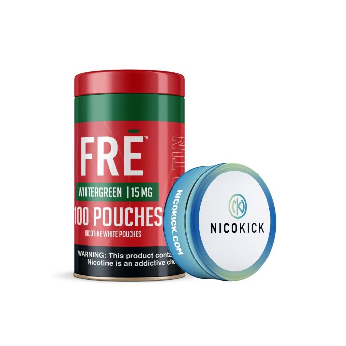 FRE Wintergreen 15MG Mega Tin Nicotine Pouches