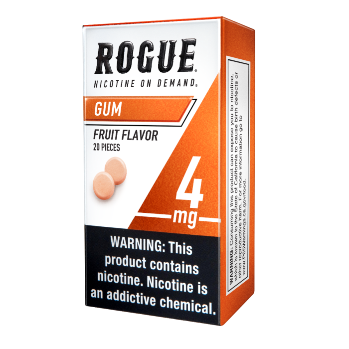 Rogue Fruit Flavor 4MG Nicotine Gum