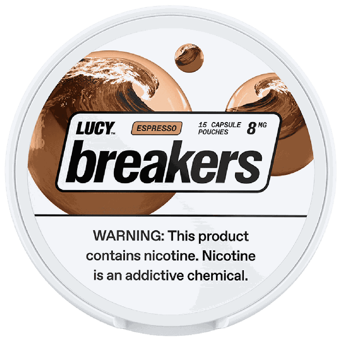 breakers tobacco Lucy Nicotine Pouches like capsule Lucy Breakers Espresso 8mg