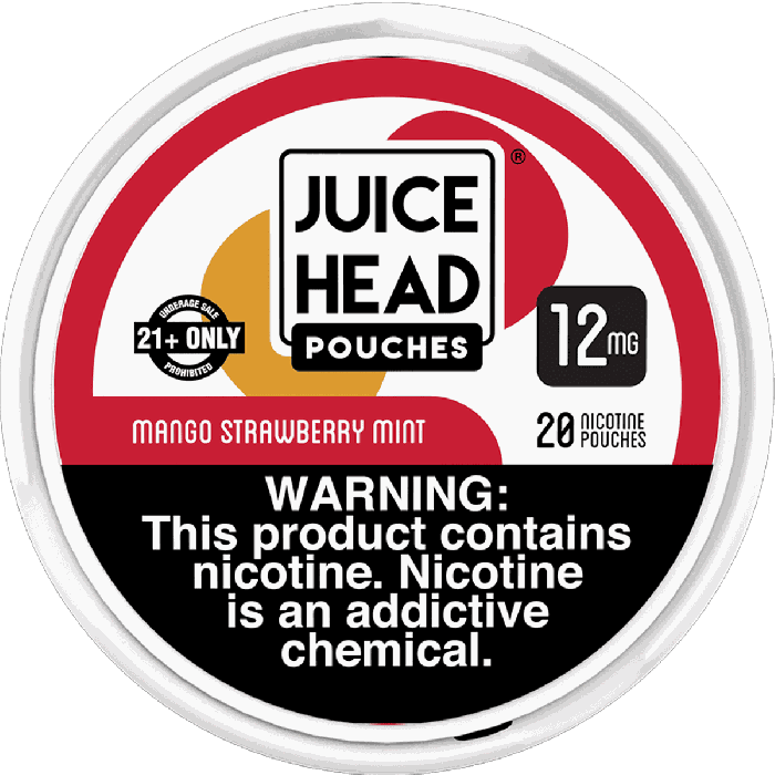 Juice Head Pouches Mango Strawberry Mint 12MG Juice Head Pouches Mango Strawberry Mint 12MG