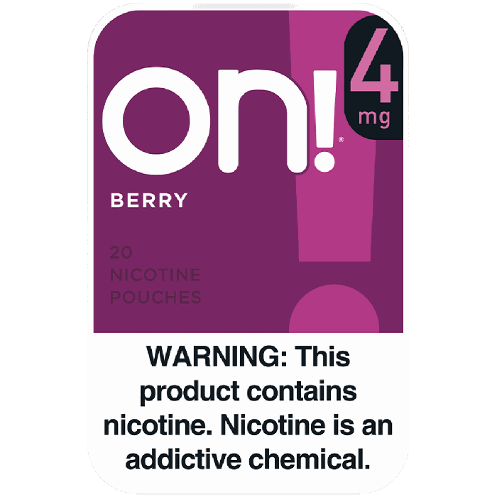 On! 4MG Berry Nicotine Pouches On! 4MG Berry Nicotine Pouches