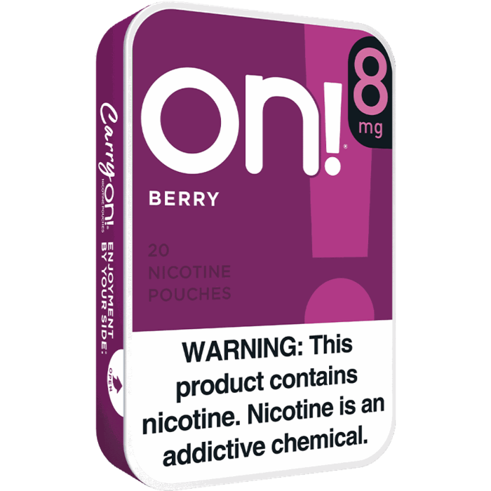 On! 8MG Berry Nicotine Pouches