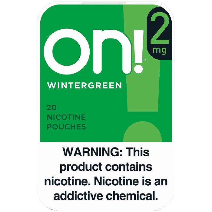 On! 2MG Wintergreen Nicotine Pouches On! 2MG Wintergreen Nicotine Pouches