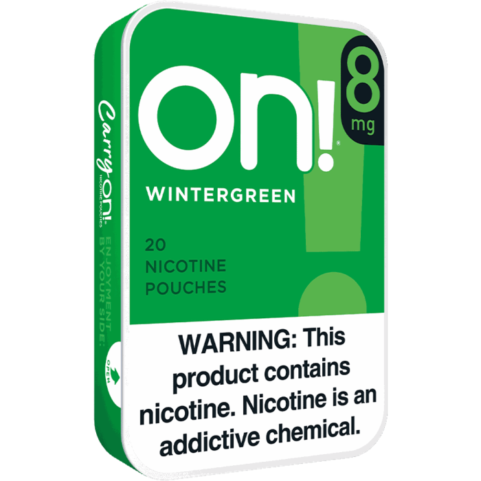 On! 8MG Wintergreen Nicotine Pouches
