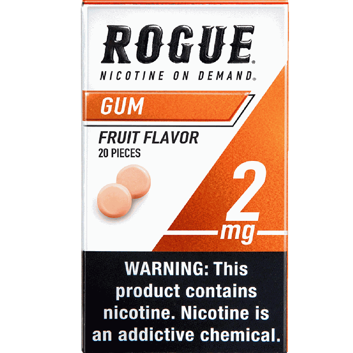 Buy Rogue Fruit Flavor 2MG, Nicotine gum Online - From $5.39 Buy Rogue Fruit Flavor 2MG, Nicotine gum Online - From $5.39