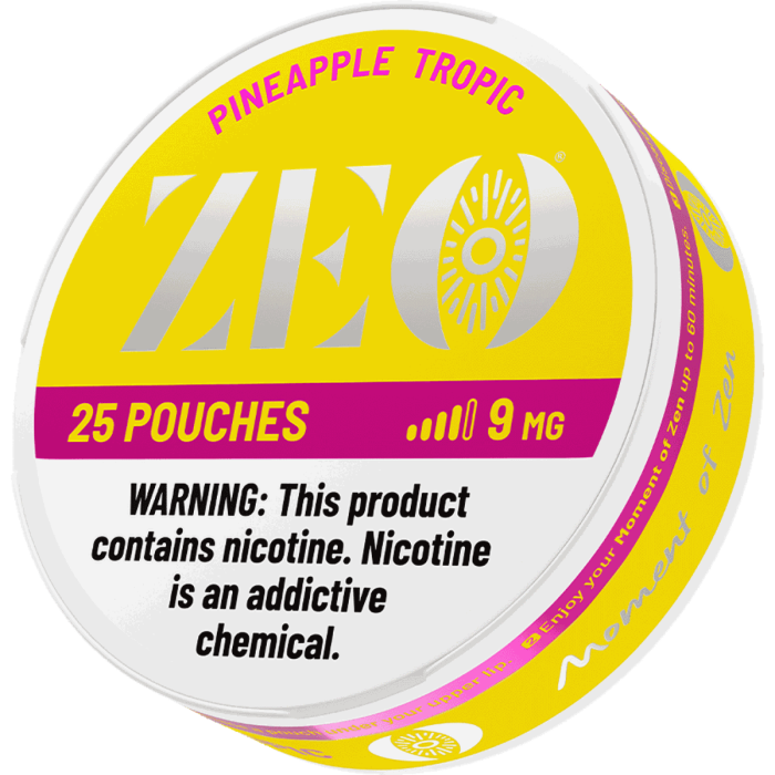 ZEO Universe Pineapple Tropic 9mg Nicotine Pouches