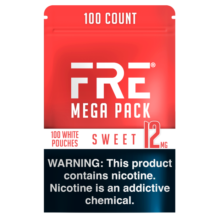 FRE Sweet Mega Pack 12MG Nicotine Pouches - Bundle