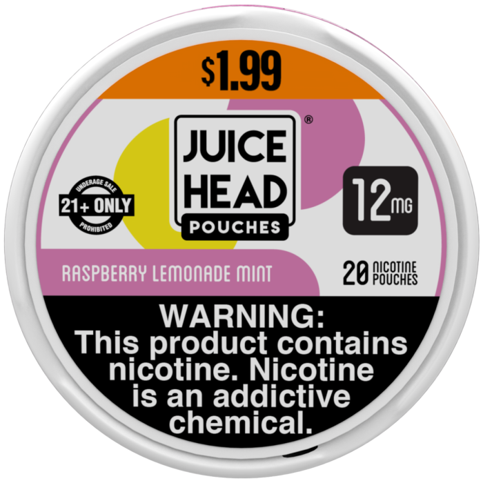 Juice Head Pouches Raspberry Lemonade Mint 12MG $1.99 Can