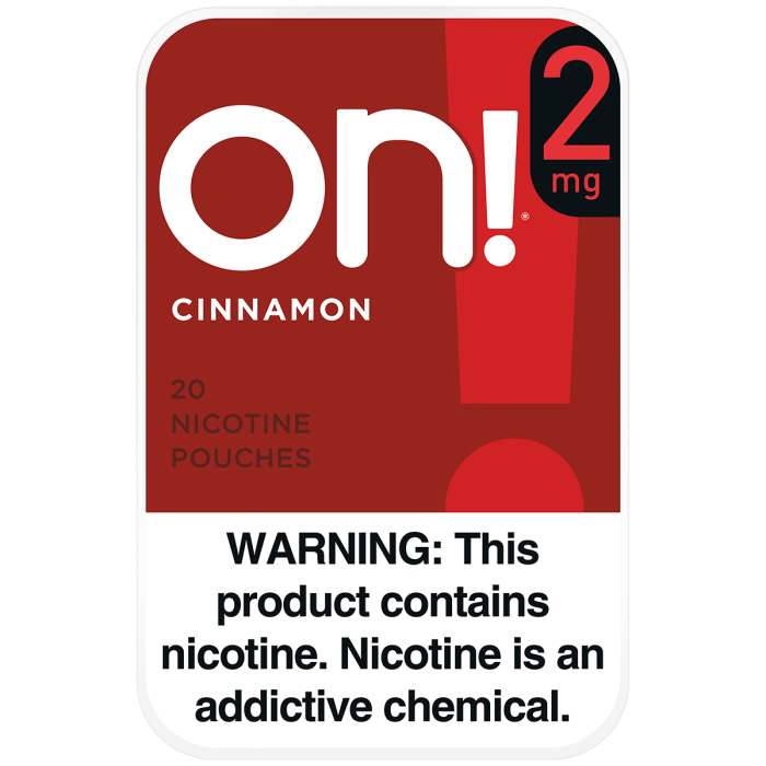 On! 2MG Cinnamon Nicotine Pouches