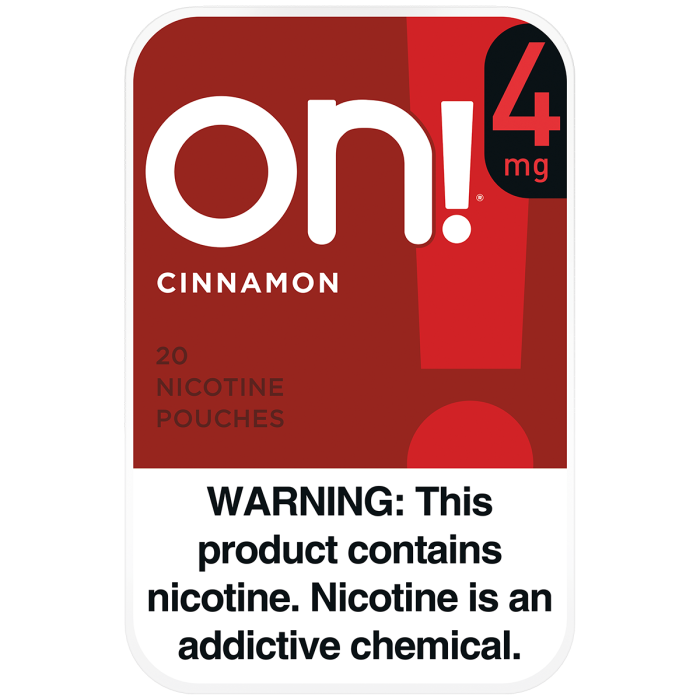 On! 4MG Cinnamon Nicotine Pouches