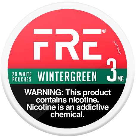 FRE Wintergreen 3MG Nicotine Pouches