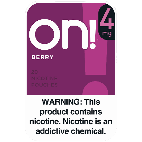 on! 4mg Berry Nicotine Pouches