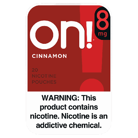 on! 8mg Cinnamon Nicotine Pouches