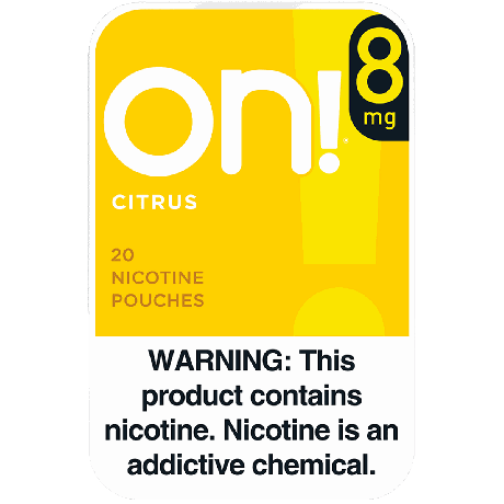 on! 8mg Citrus Nicotine Pouches