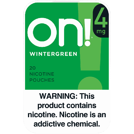 on! 4mg Wintergreen Nicotine Pouches