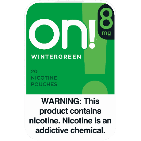 on! 8mg Wintergreen Nicotine Pouches