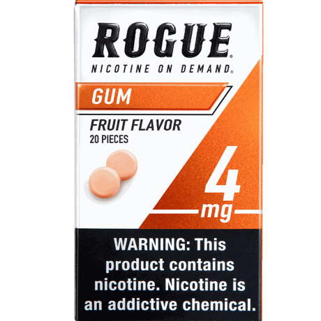 Rogue Fruit Flavor 4mg, Nicotine gum