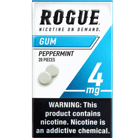 Rogue Peppermint 4mg, Nicotine gum Rogue Peppermint 4mg, Nicotine gum