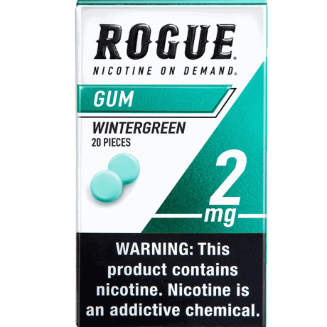 Rogue Wintergreen 2mg, Nicotine gum Rogue Wintergreen 2mg, Nicotine gum