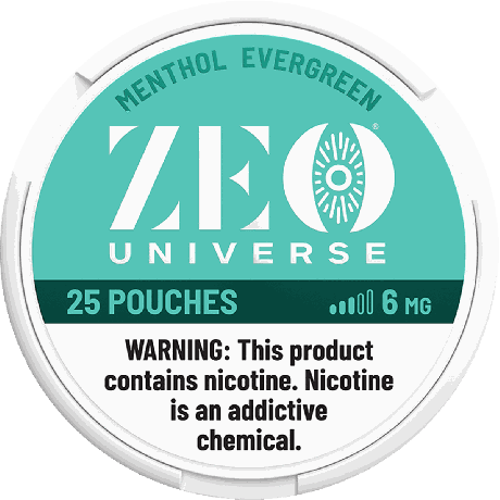 ZEO Universe Menthol Evergreen 6mg Nicotine Pouches