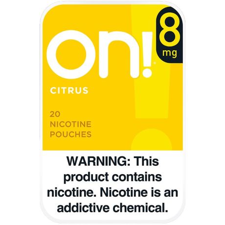 on! 8mg Citrus Nicotine Pouches