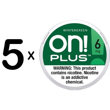 On! Plus Wintergreen 6mg 5for$5