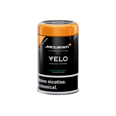 Velo x McLaren Formula 1 Limited Edition Tin - Wintergreen 7mg - bundled Velo x McLaren Formula 1 Limited Edition Tin - Wintergreen 7mg - bundled
