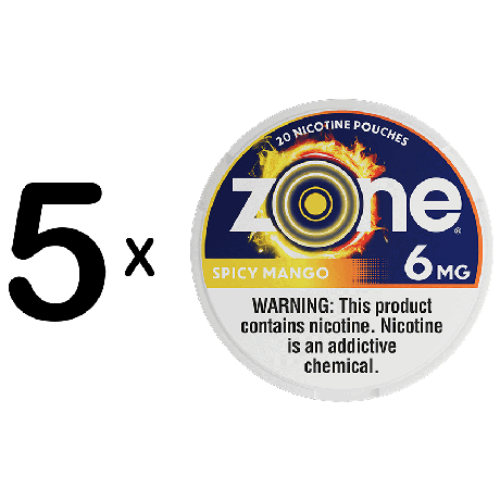 zone Spicy Mango 6mg 5 for $10
