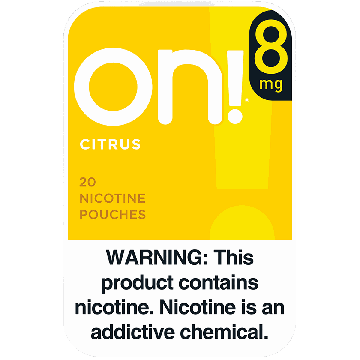 on! 8mg Citrus Nicotine Pouches