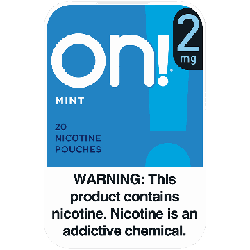 on! 2mg Mint Nicotine Pouches