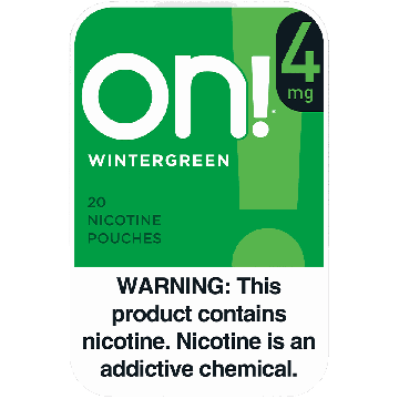 on! 4mg Wintergreen Nicotine Pouches