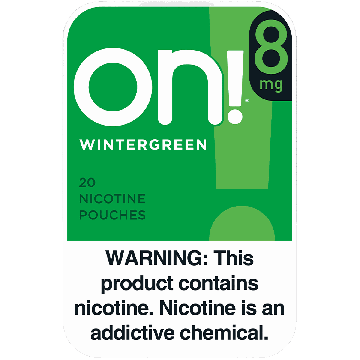 on! 8mg Wintergreen Nicotine Pouches