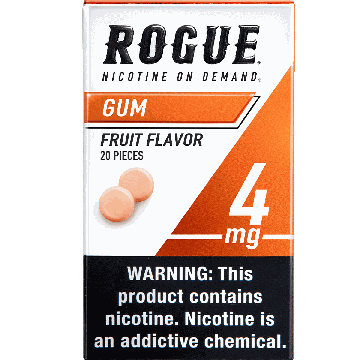 Rogue Fruit Flavor 4mg, Nicotine gum