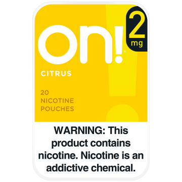 on! 2mg Citrus Nicotine Pouches