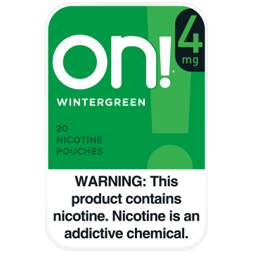 on! 4mg Wintergreen Nicotine Pouches