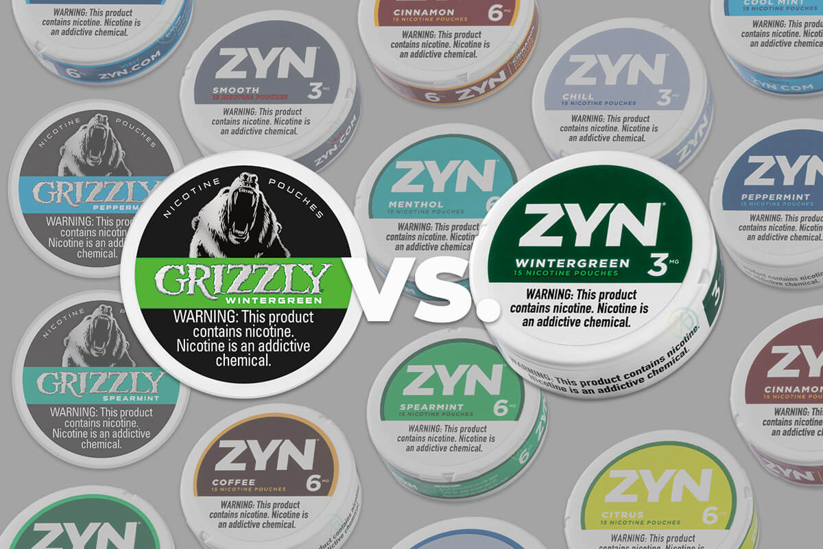 Grizzly Nicotine Pouches vs ZYN