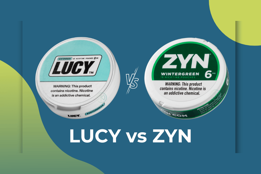 Lucy vs ZYN Review - Picture of a Lucy can next to a ZYN can