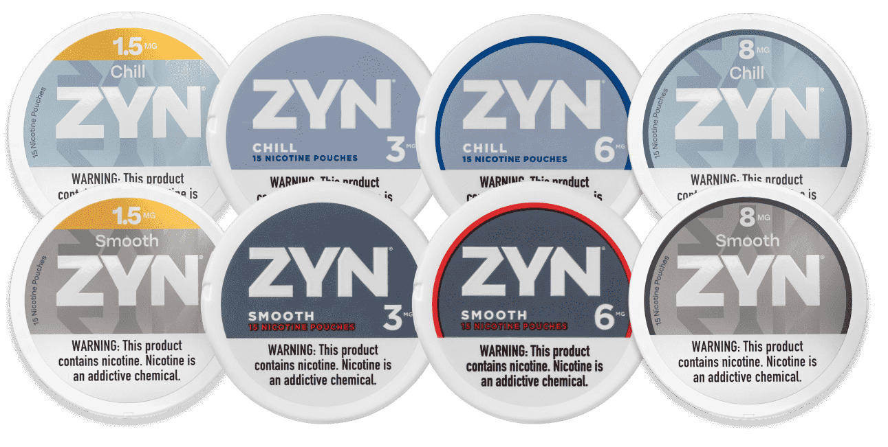 ZYN Strengths: 1.5mg, 3mg, 6mg, 8mg