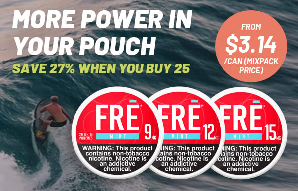FRE Nicotine Pouches Banner