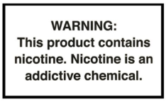 Warning Statement for Nicotine Pouches Sold in the U.S.