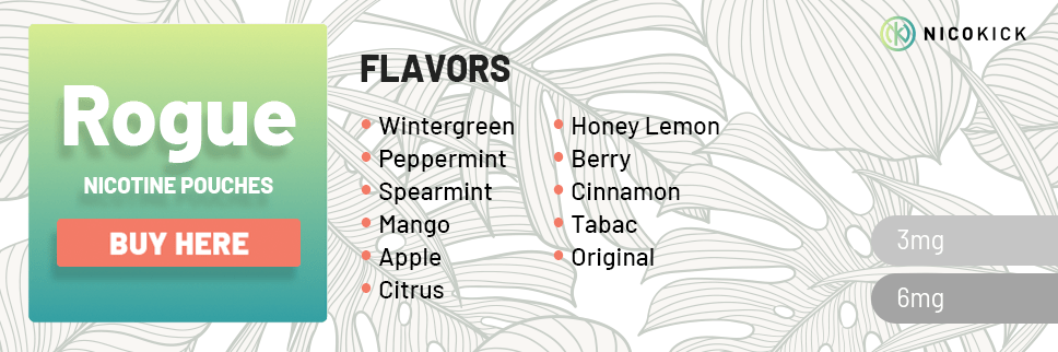 All Rogue nicotine pouch flavors