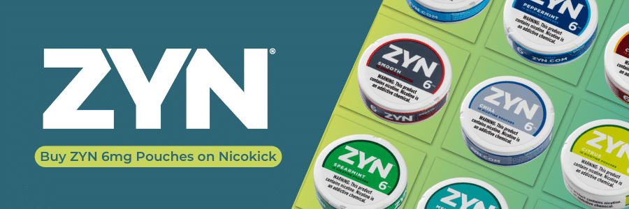 Buy ZYN 6mg Pouches on Nicokick - 10 ZYN 6 Flavors Online